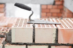 Construction equipment for brick building work trowel